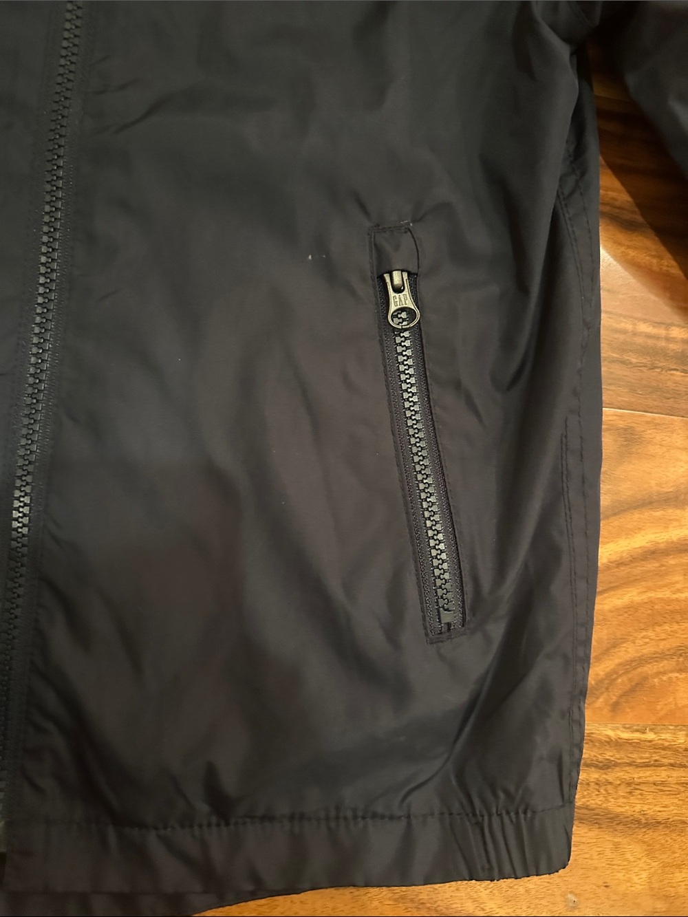 GAP Classic Kids Hooded Windbreaker Jacket - Navy, Small - Picture 2 of 5